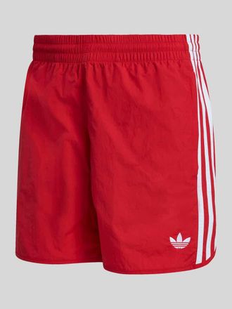 adidas Originals Regular Fit Trainingsshorts mit Logo-Applikation in Rot, Gr&ouml;&szlig;e XL