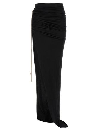 Rick Owens Black Soft Edfu skirt