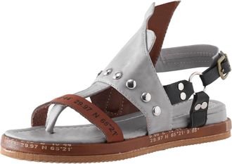 Generic 2026 Women Slippers Ladies Retro Toe Clip Buckle Decorative Flat Bbottom Side Zipper Fashion Sandals (Grey, 5.5)