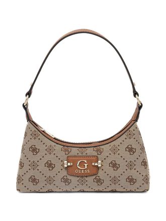 Guess Co Neda logo-plaque shoulder bag - women - Polyester - One Size - Neutrals