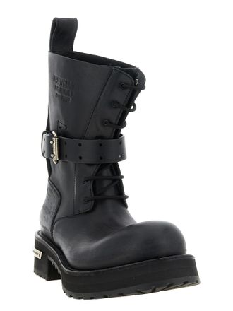 Balenciaga Mens Black Calfskin Ankle Boots