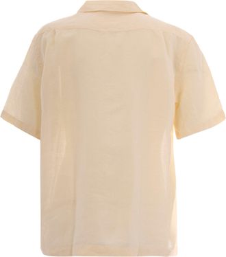 Lacoste Mens Shirt Bowling Linen Light Natural