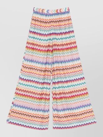 Missoni wide leg trousers elastic waistband design
