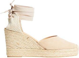 8 by YOOX SUEDE LEATHER WEDGE ESPADRILLES