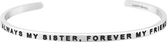 Mantra Always My Sister, Forever My Friend bracelet in Silver at Nordstrom