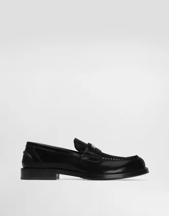 Dolce & Gabbana Calfskin Loafers - Man Collection Black 40.5