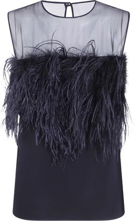 Alberta Ferretti Bifabric TOP - Dames - Tops zonder mouwen - Zwart - S - Tops