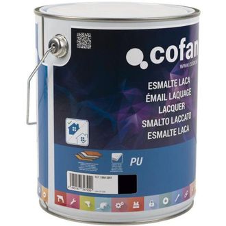 cofan Esmalte Laca Al Agua Negro 4 L Satinado, El Esmalte De Laca Al Agua Est&aacute; Indicado Para La Protecci&oacute;n Y Decoraci&oacute;n De Todo Tipo De Superficies Como Mad