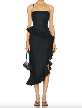 Zimmermann Harmony Tango Dress In Black