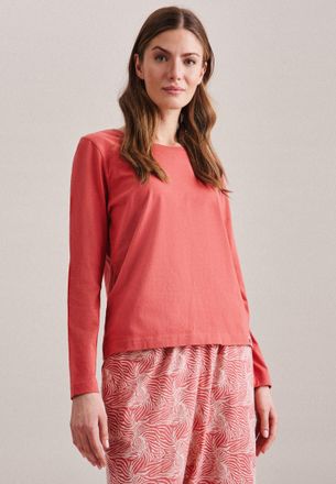 Seidensticker Pyjama SEIDENSTICKER Schwarze Rose, Damen, Gr. L, rosa, pink, 100% Baumwolle, gebl&uuml;mt, Homewear-Sets Pyjama