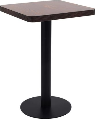 vidaXL Mesa De Bistr&oacute; Mdf Marr&oacute;n Oscuro 50x50 Cm Vidaxl