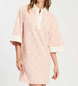 Tyler B&ouml;e Sid Knit Boucle Mini Dress In Shell Pink