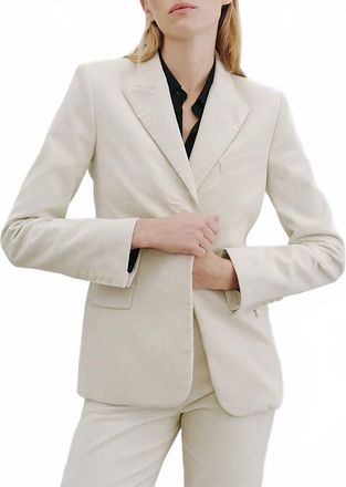 Nili Lotan Marshall Corduroy Jacket In Ivory