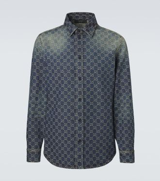 Gucci GG denim jacquard shirt