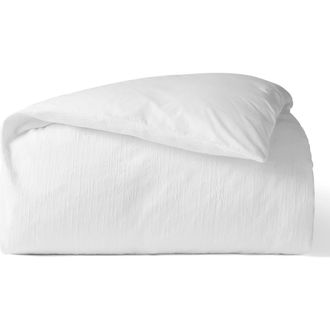 Coyuchi Toro Canyon Organic Cotton Duvet Cover in Alpine White at Nordstrom, Size Full