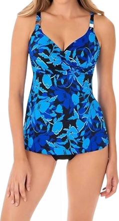Miraclesuit Petal Play Tankini Top In Blue