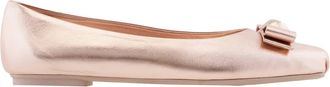 Ferragamo Ferragamo Ladies Metallic Leather Vara Bowl Ballet Flats
