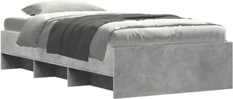 vidaXL Estructura De Cama Madera De Ingenier&iacute;a Gris Hormig&oacute;n 90x190 Cm Vidaxl