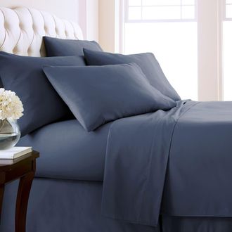 Southshore Fine Linens Vilano Springs Extra Deep Pocket Sheet Set in Dark Blue at Nordstrom Rack, Size California King