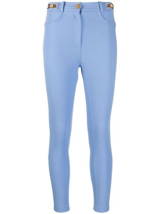 Elisabetta Franchi Pantaloni skinny crop - Blu