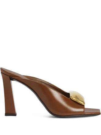 Giuseppe Zanotti GZ Mya Stone sandals - women - Leather/Leather/Rubber/Calf Leather - 40 - Brown