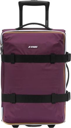 K-Way Gewatteerde Leren Crossbody Tas - unisex - Handbagage koffer - Paars - ONE Size - Leer - Koffers