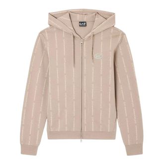 Emporio Armani Zip-throughs, male, Brown, Size: XL Crewneck Sweatshirt