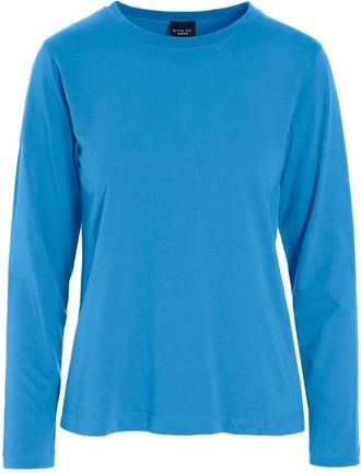 Bitte Kai Rand Tops, Dames, Blauw, L, Katoen, Enkel og l&aelig;kker basis bluse med lange &aelig;rmer