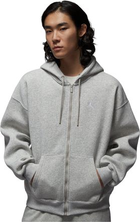 Nike Jordan Air Jordan Brooklyn Fleece Oversized Full-Zip Hoodie Grey Heather IB7232-050