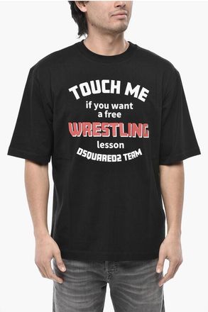 Dsquared2 Cotton Crewneck T-Shirt WRESTLING size Xl