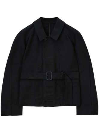 Christophe Lemaire Jack met ceintuur - Zwart