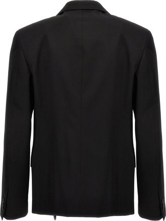 Off-white OW Embroidery Wool Blazer - Black