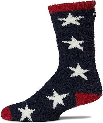 Barefoot Dreams Cozychic (r) Team USA Stars and Stripes Socks Sock Indigo : SM-MD (US Mens Shoe 7-8 - Womens Shoe 5-10), Polyester