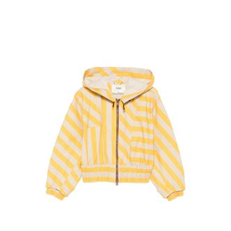 Fendi Striped Hooded Jacket