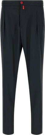 Kiton Broek - Heren - Nette broeken - Blauw - W34 - Wol - Broeken