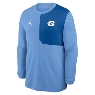 Nike Jordan Mens North Carolina Sideline Coach Jordan Brand Dri-FIT College Long-Sleeve Top in Blue | 0JB10DWWNCN-2QD