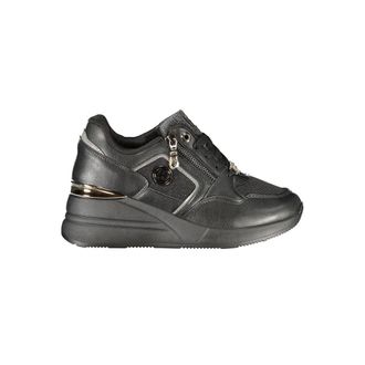 Laura Biagiotti Womens Platform Zip Sneakers - Black - Size EU 40