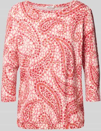 s.Oliver Red Label Relaxed Fit 3/4-Shirt aus Viskose-Stretch in Rot, Gr&ouml;&szlig;e 36