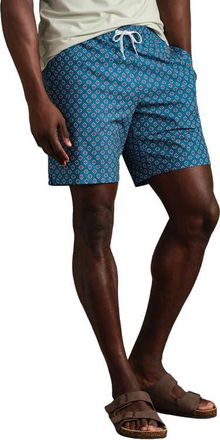 Rhone R & R 7.5-Inch Swim Trunks in Ash Blue Geo at Nordstrom, Size Xx-Large