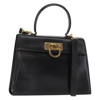 Ferragamo Pre-owned Handbags, female, Black, Size: ONE SIZE Pre-owned Handbag