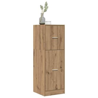 Berkfield Home Elegant Apothecary Cabinet Artisian Oak 40x41x118 cm Engineered Wood in Brown | Size: 40 x 41 x 118 cm