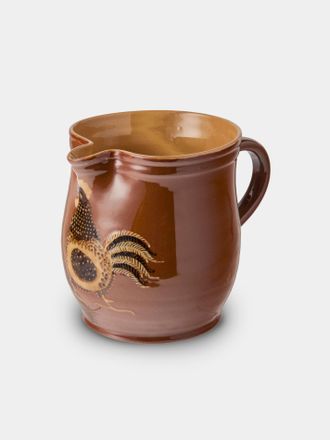 Poterie d'&Eacute;vires Chickens Hand-Painted Ceramic Medium Jug