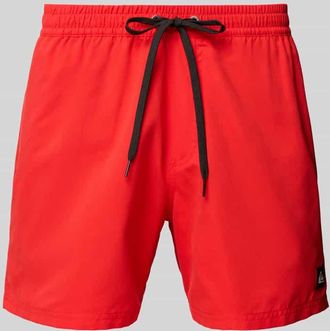 Quiksilver Badehose mit Label-Detail und elastischem Bund in Rot, Gr&ouml;&szlig;e XL