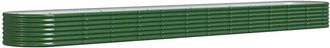 vidaXL Vidaxl - Jardinera arriate acero galvanizado verde 512x80x36 cm