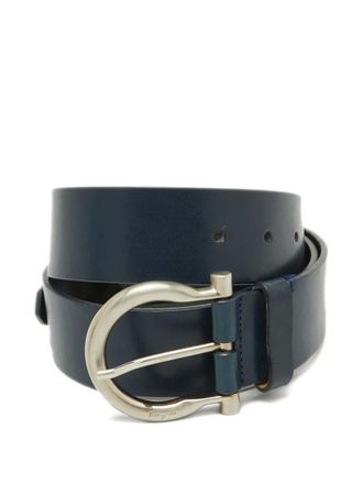 Ferragamo leather belt - men - Leather - One Size - Blue