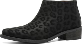 Generic Mens Suede Chelsea Ankle Boots with Side Zipper, Faux Suede PU Upper, Soft Microfiber Lining, Rubber Sole Dress Casual Short Boots,Black,7.5 UK