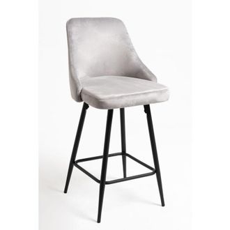 Regalos Miguel Taburetes Cocina - Taburete Donte Terciopelo - Gris