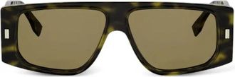 Fendi FF Squared Zonnebrillen - Heren - Zonnebrillen - Bruin - 56 MM - Accessoires