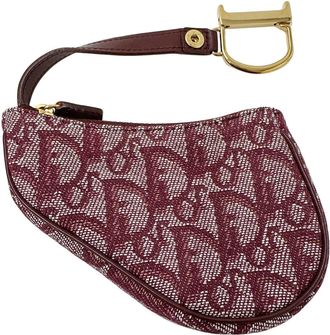 Dior Red Color Canvas Coin Purse/Coin Case (Pre-Owned)