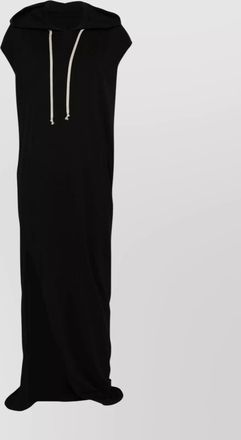 Rick Owens hooded maxi dress side slit